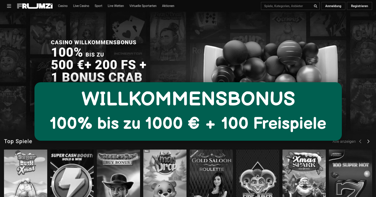 Frumzi Casino - Beste Online Slots in Deutschland